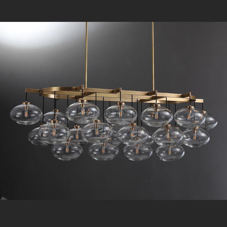 Cabrlet Clear Glass Round Chandelier 60" - GILDLAMPS