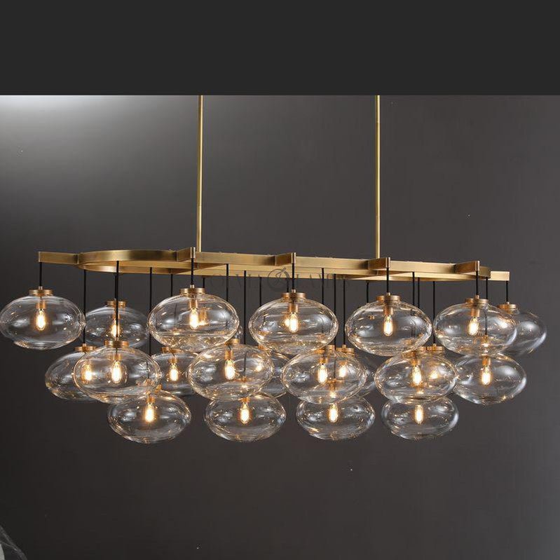 Cabrlet Clear Glass Round Chandelier 60" - GILDLAMPS