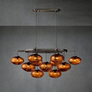 Cabrlet Smoke Glass Linear Chandelier 54" - GILDLAMPS