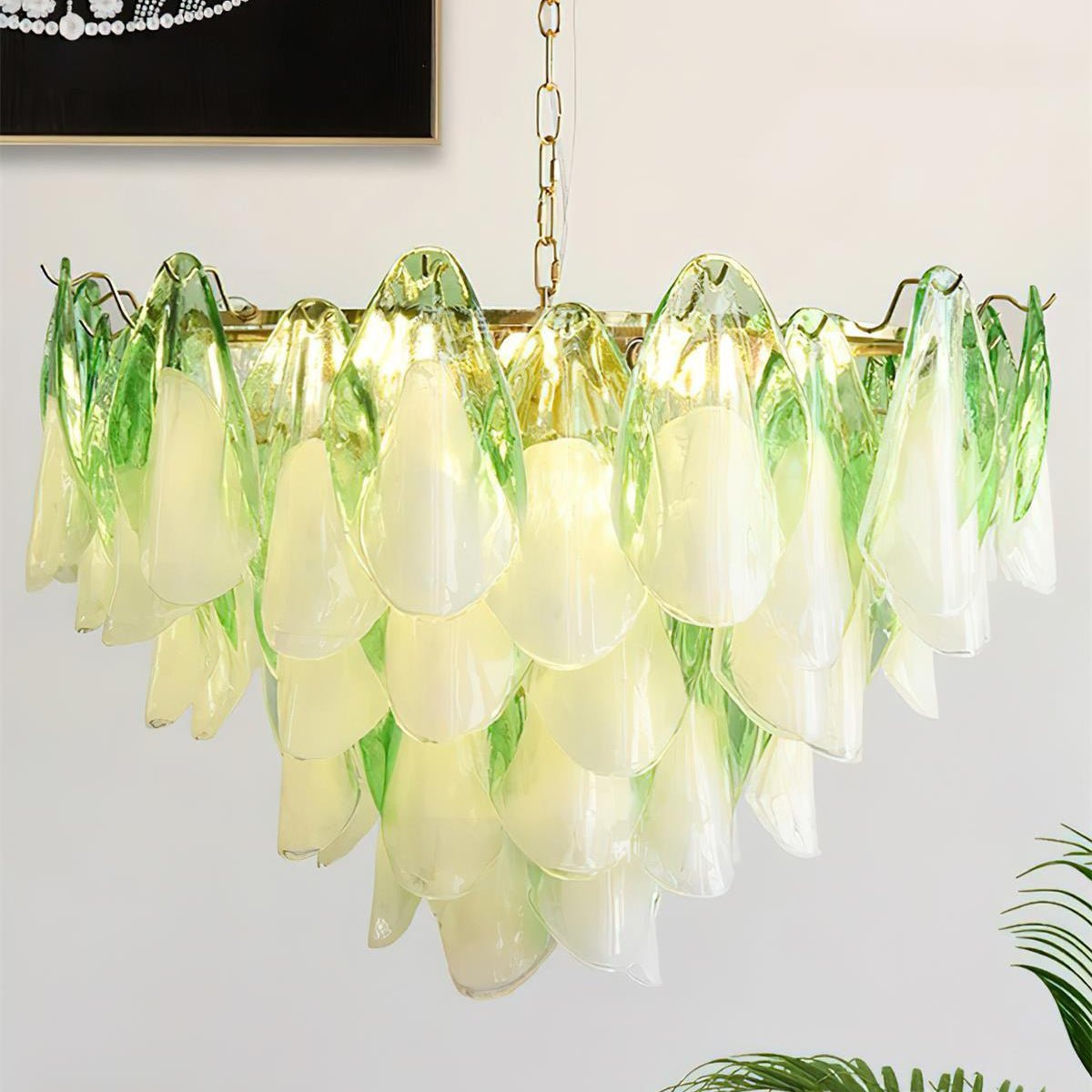 Caia Murano Glass Chandelier for Living Room - GILDLAMPS