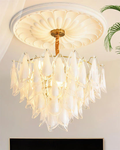 Caia Murano Glass Chandelier for Living Room - GILDLAMPS