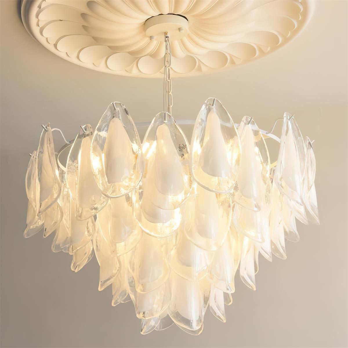 Caia Murano Glass Chandelier for Living Room - GILDLAMPS