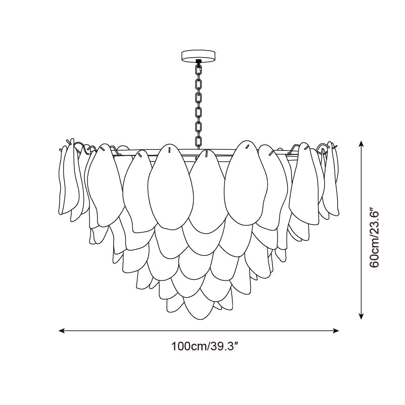 Caia Murano Glass Chandelier for Living Room - GILDLAMPS