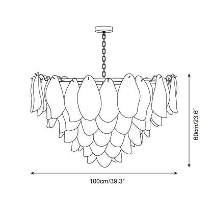 Caia Murano Glass Chandelier for Living Room - GILDLAMPS