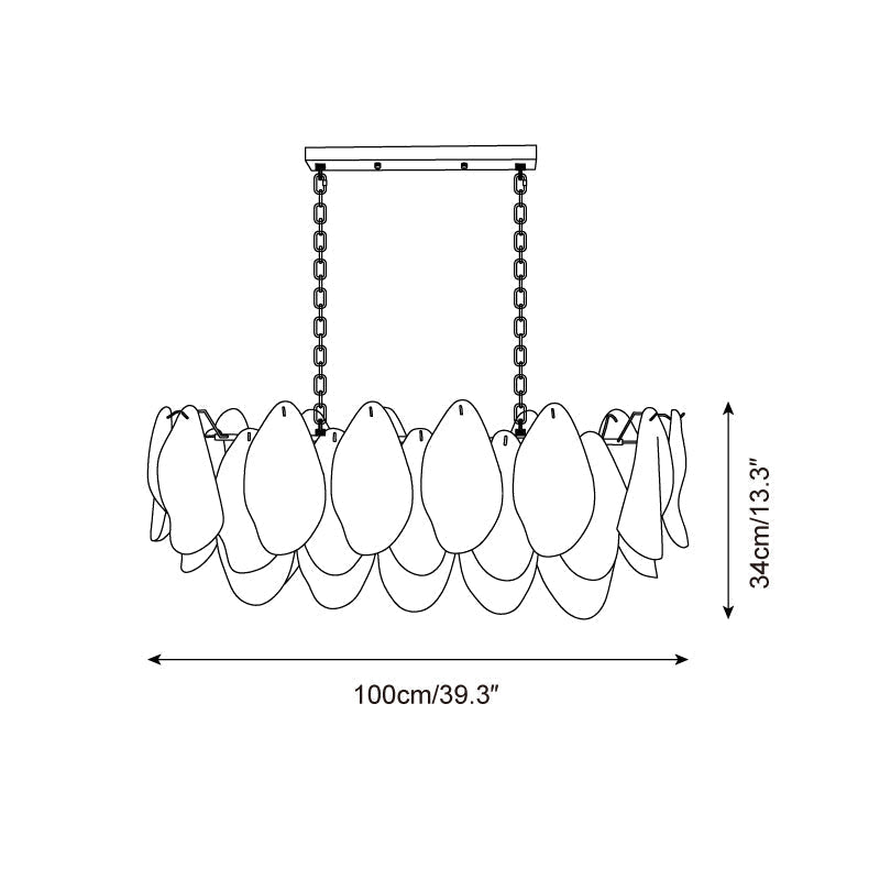 Caia Murano Glass Chandelier for Living Room - GILDLAMPS