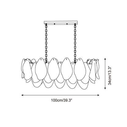 Caia Murano Glass Chandelier for Living Room - GILDLAMPS