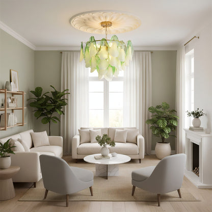 Caia Murano Glass Chandelier for Living Room - GILDLAMPS