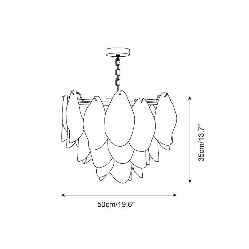 Caia Murano Glass Chandelier for Living Room - GILDLAMPS