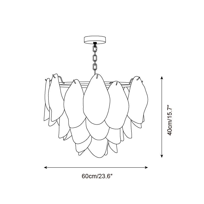 Caia Murano Glass Chandelier for Living Room - GILDLAMPS