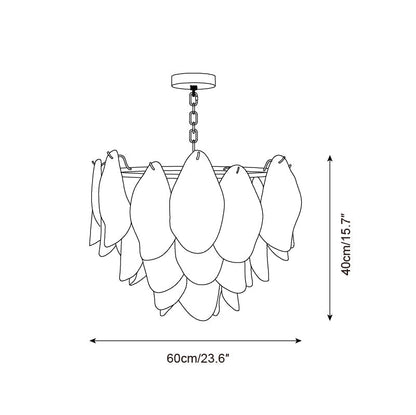 Caia Murano Glass Chandelier for Living Room - GILDLAMPS