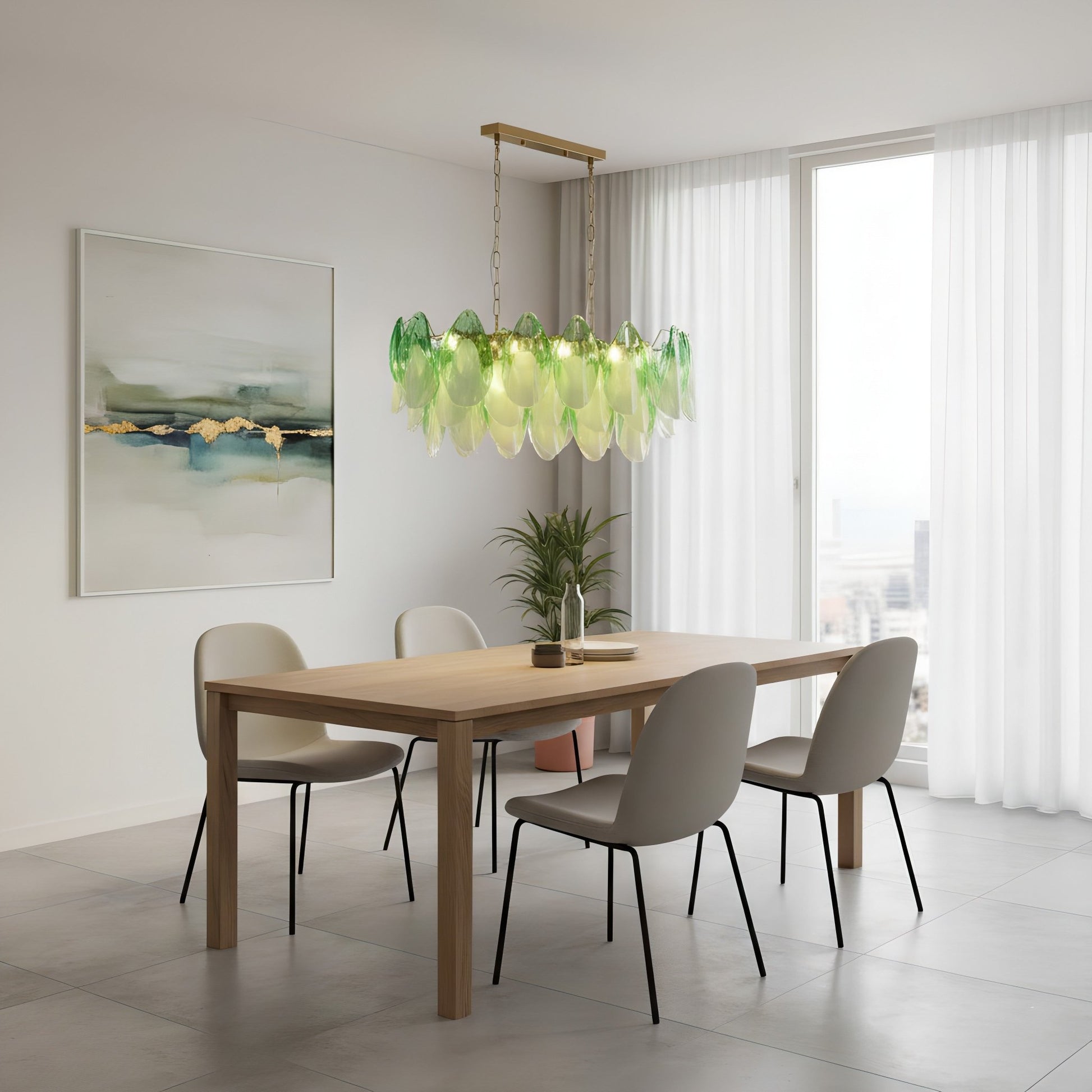 Caia Murano Glass Chandelier for Living Room - GILDLAMPS