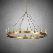 Camina Vintage Candelabra Round Chandelier 26" - GILDLAMPS