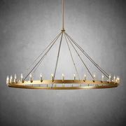 Camina Vintage Candelabra Round Chandelier 73" - GILDLAMPS