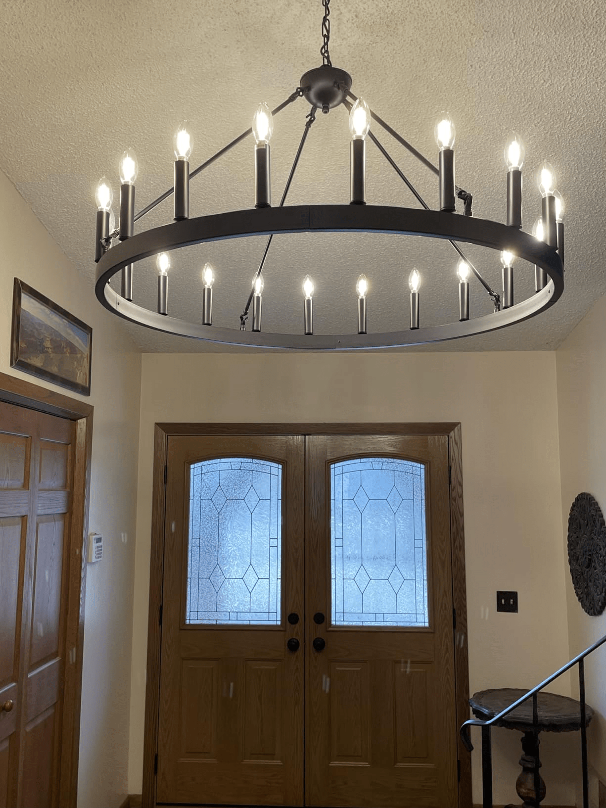 Camina Vintage Candelabra Round Chandelier 73" - GILDLAMPS