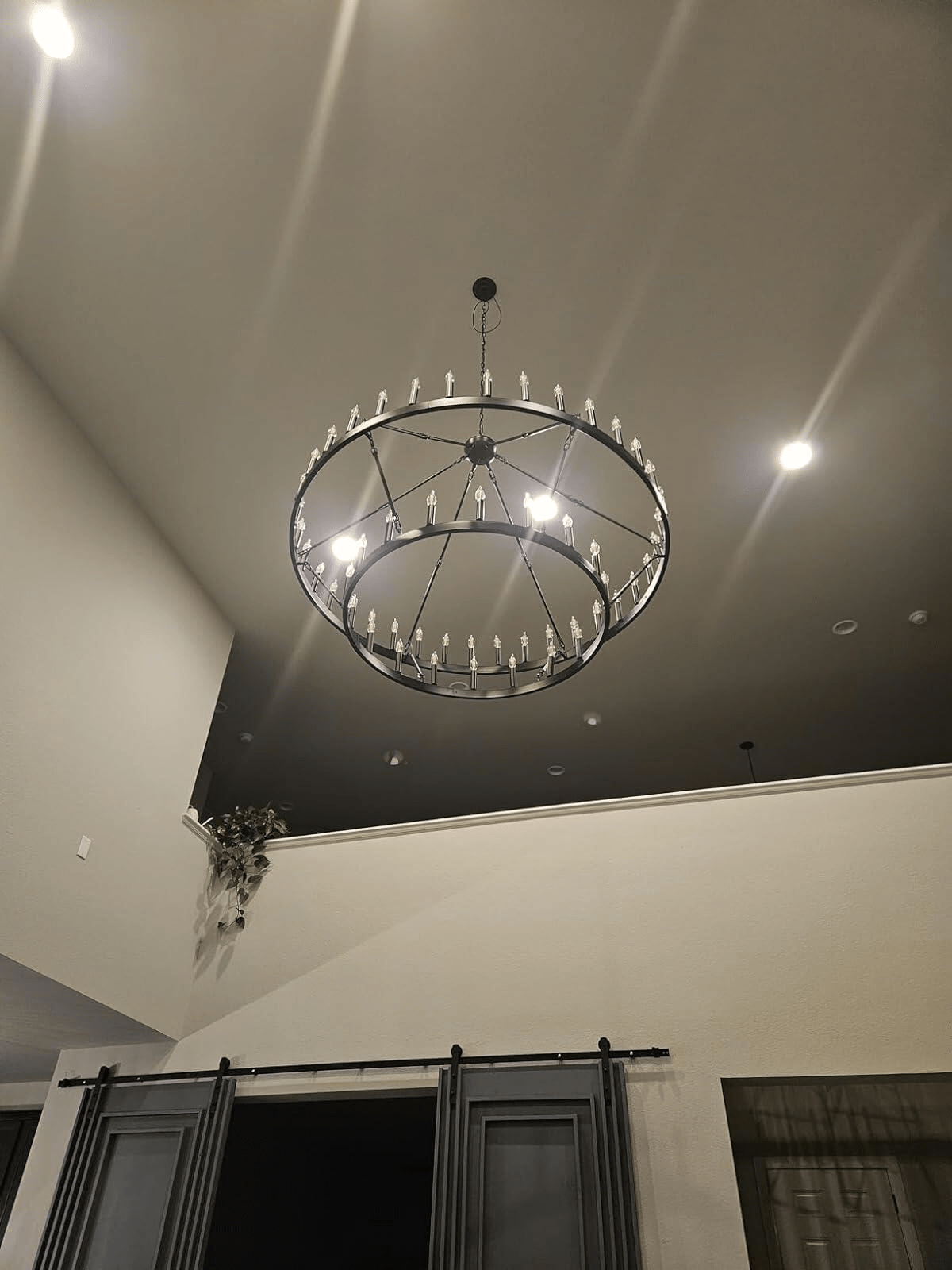 Camina Vintage Candelabra Round Chandelier 73" - GILDLAMPS