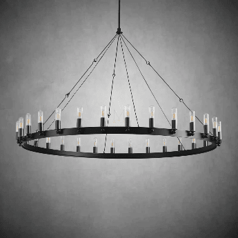Camina Vintage Filament Outdoor Round Chandelier - GILDLAMPS