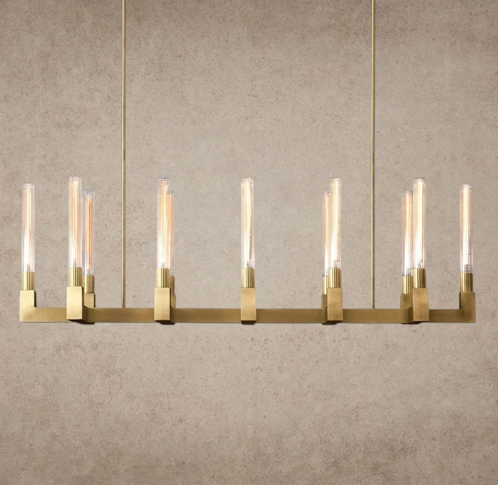 Cannele Linear Chandelier 55 inch, 67 inch