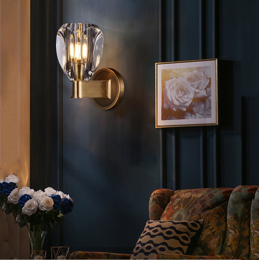 Canson Modern Crystal Bedroom Wall Sconces - GILDLAMPS