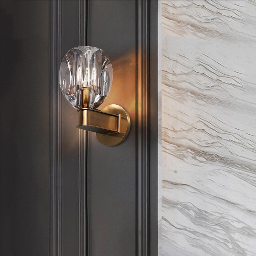 Canson Modern Crystal Bedroom Wall Sconces - GILDLAMPS