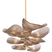 Cardiff 12-Light 35 Inch Vintage Gold Leaf Chandelier - GILDLAMPS