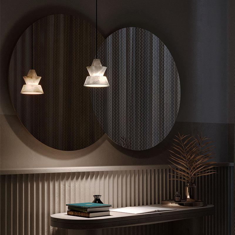 Carol Small Alabaster Coffee Table Pendant, Modern Pendant Light - GILDLAMPS