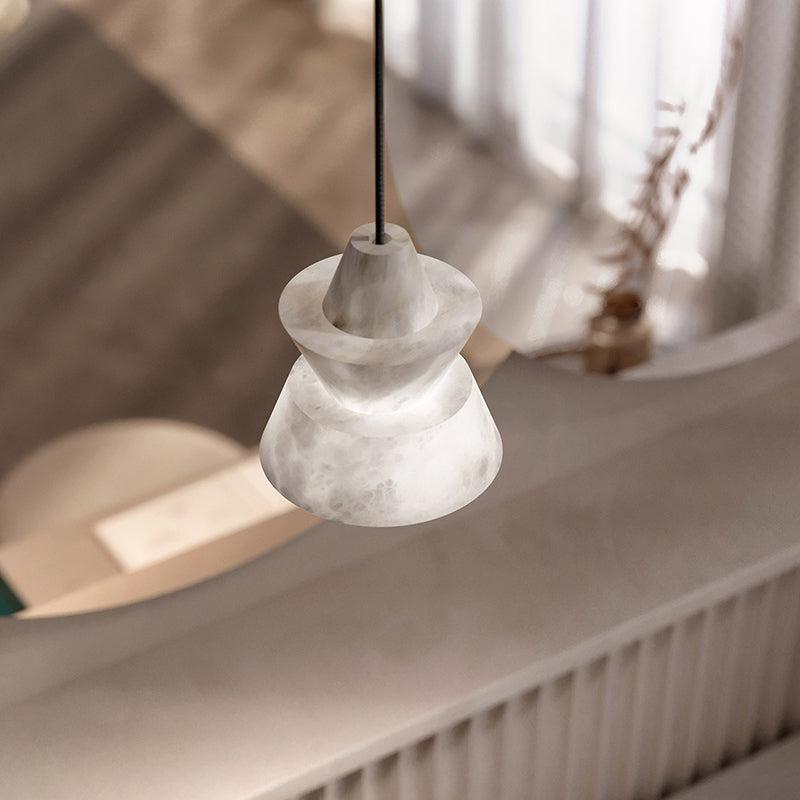 Carol Small Alabaster Coffee Table Pendant, Modern Pendant Light - GILDLAMPS