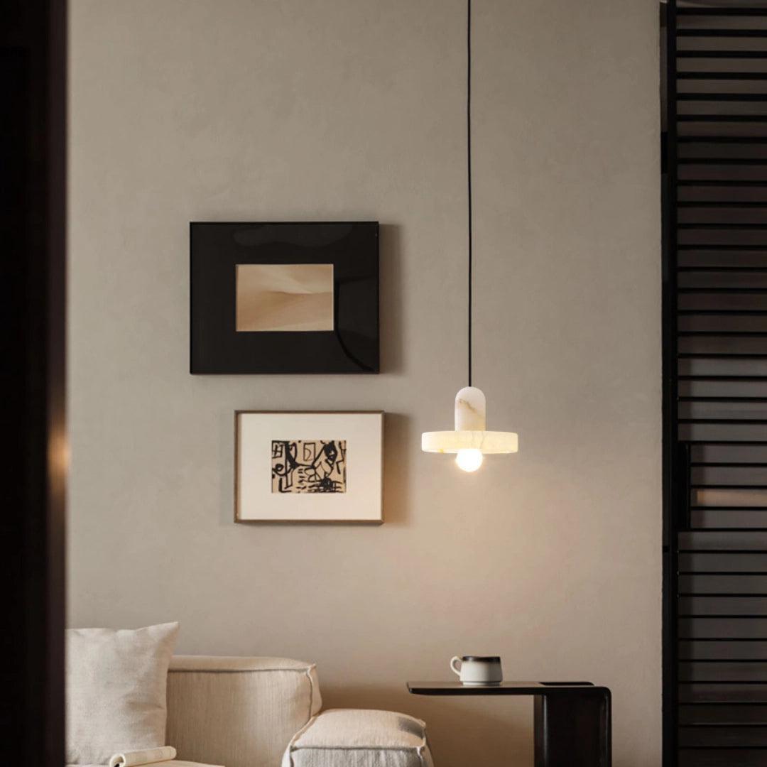 Carrara Alabaster Pendant Lamp - GILDLAMPS