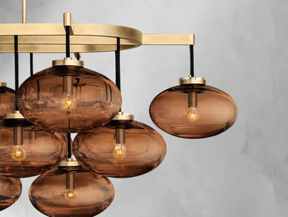 Cebret Glass Linear Chandelier - GILDLAMPS