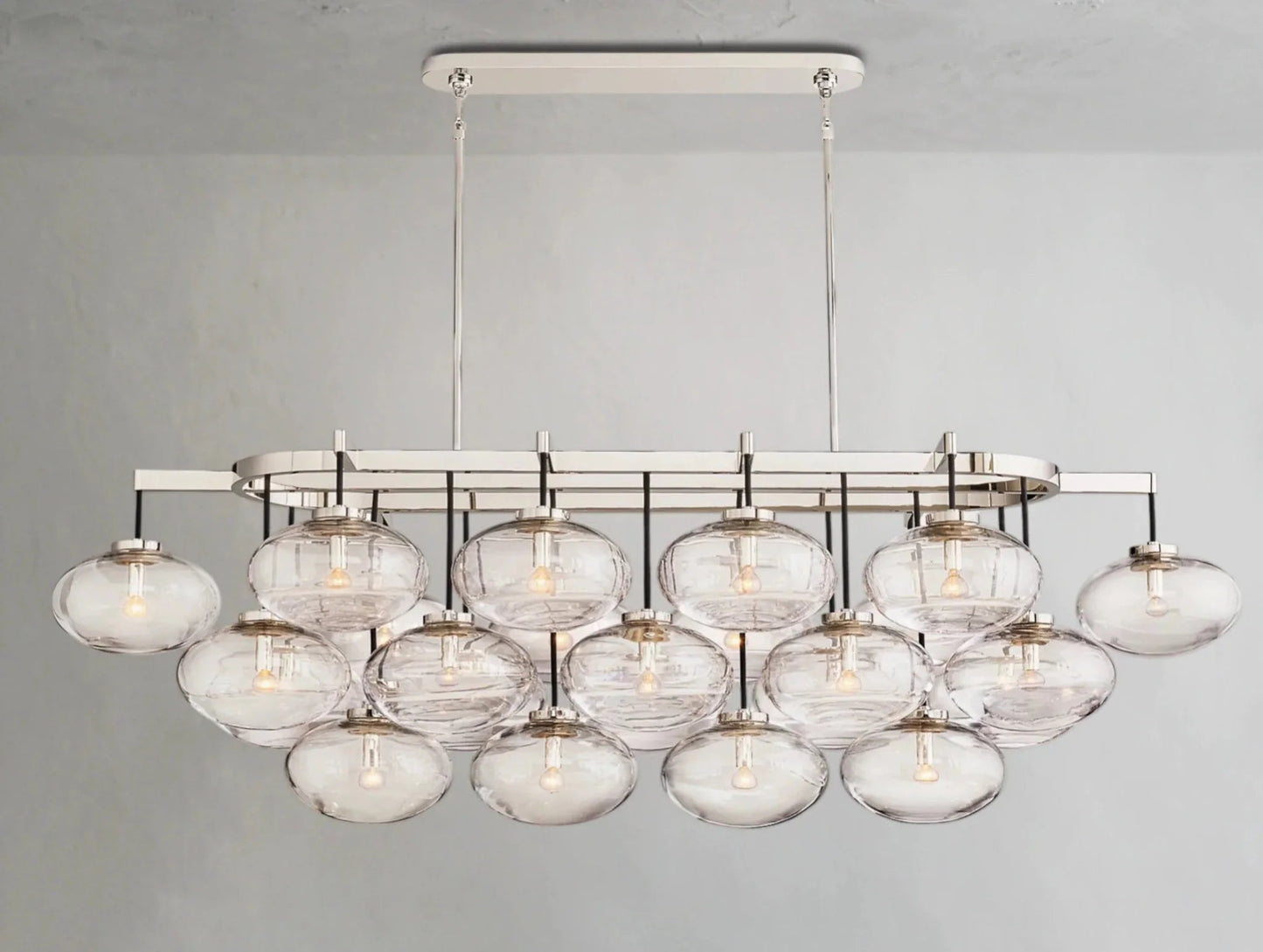 Cebret Glass Linear Chandelier - GILDLAMPS