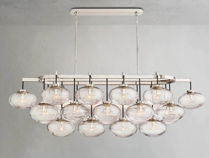 Cebret Glass Linear Chandelier - GILDLAMPS