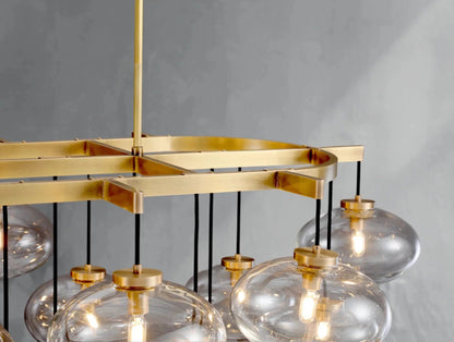 Cebret Glass Linear Chandelier - GILDLAMPS