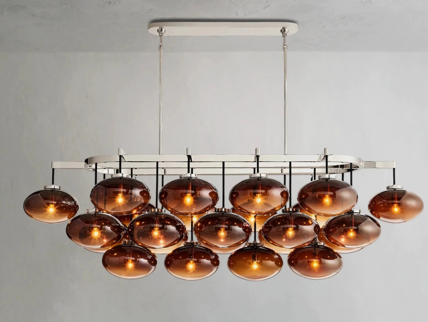 Cebret Glass Linear Chandelier - GILDLAMPS