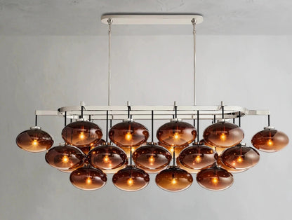 Cebret Glass Linear Chandelier - GILDLAMPS