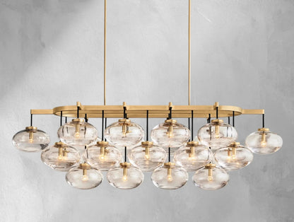 Cebret Glass Linear Chandelier - GILDLAMPS