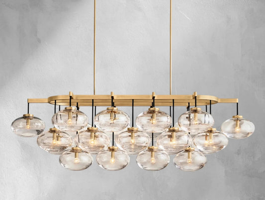 Cebret Glass Linear Chandelier - GILDLAMPS