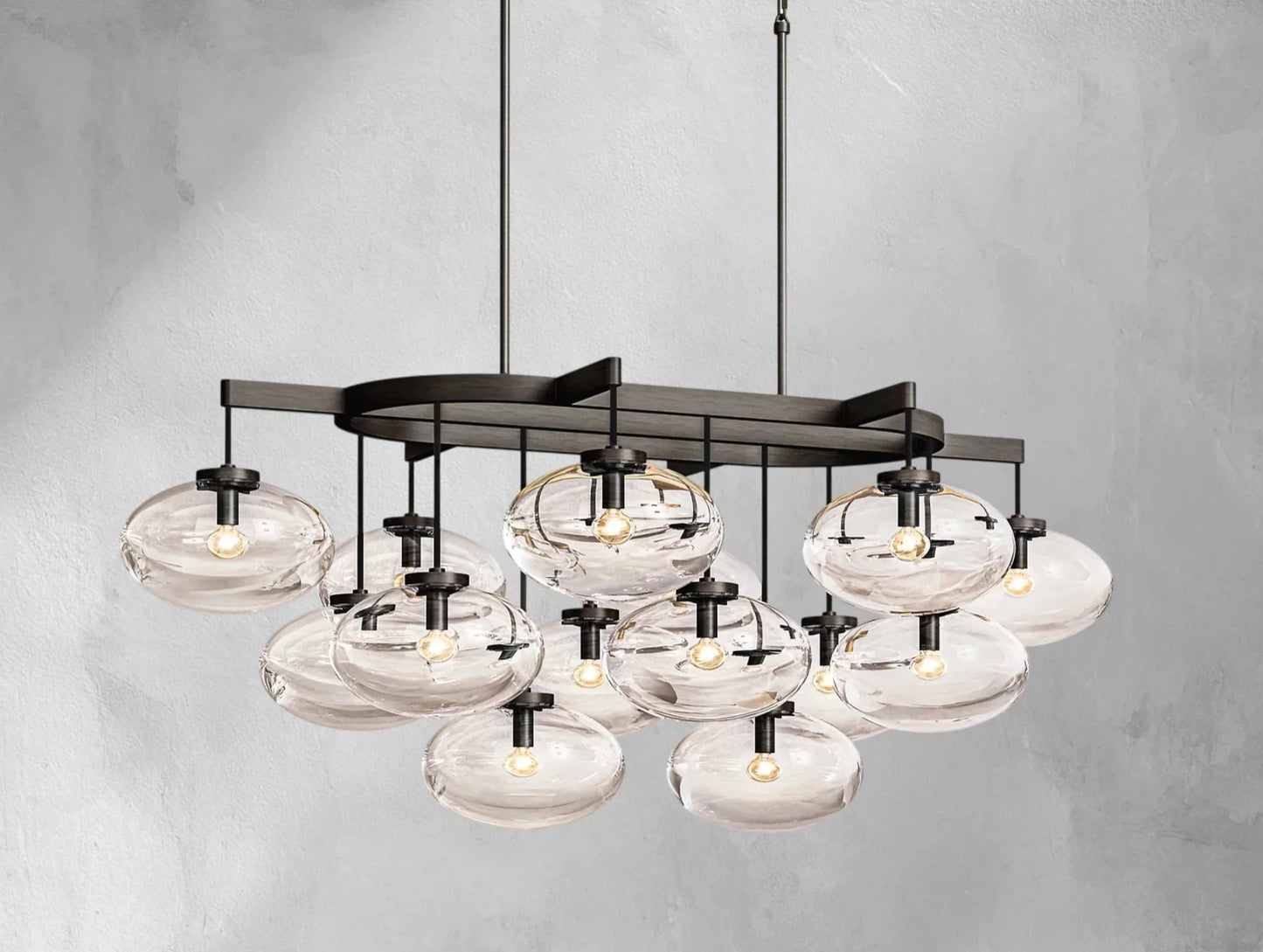 Cebret Glass Linear Chandelier - GILDLAMPS