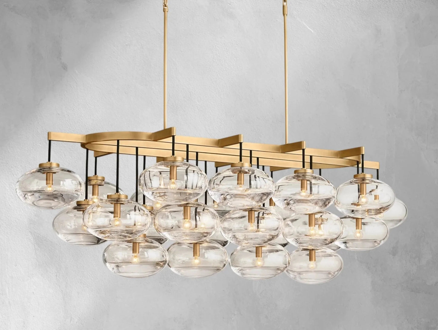 Cebret Glass Linear Chandelier - GILDLAMPS