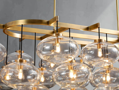 Cebret Glass Linear Chandelier - GILDLAMPS