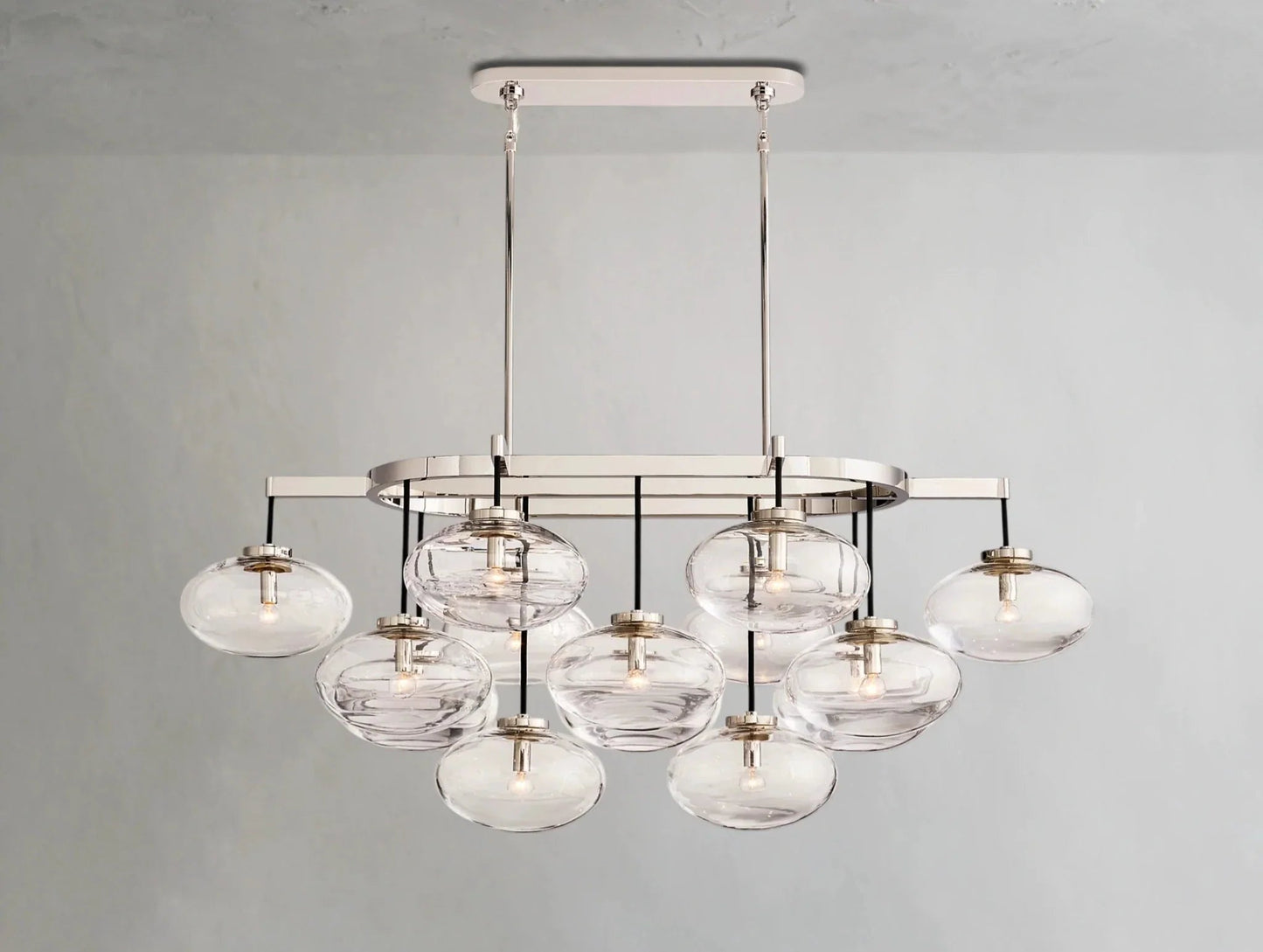 Cebret Glass Linear Chandelier - GILDLAMPS