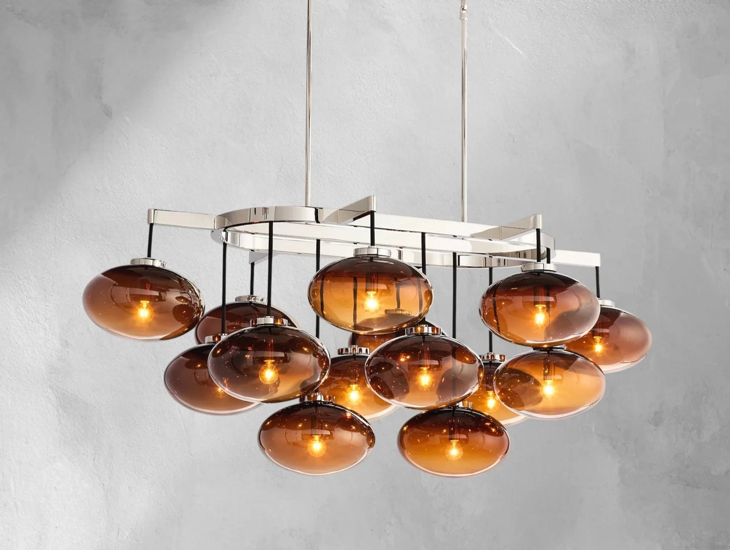 Cebret Glass Linear Chandelier - GILDLAMPS