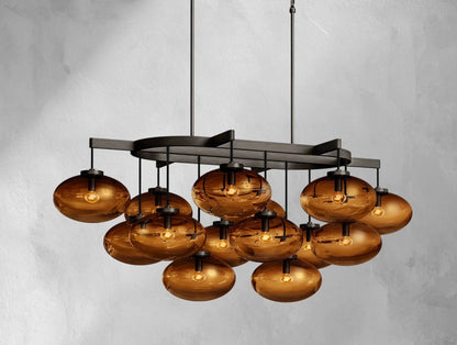 Cebret Glass Linear Chandelier - GILDLAMPS