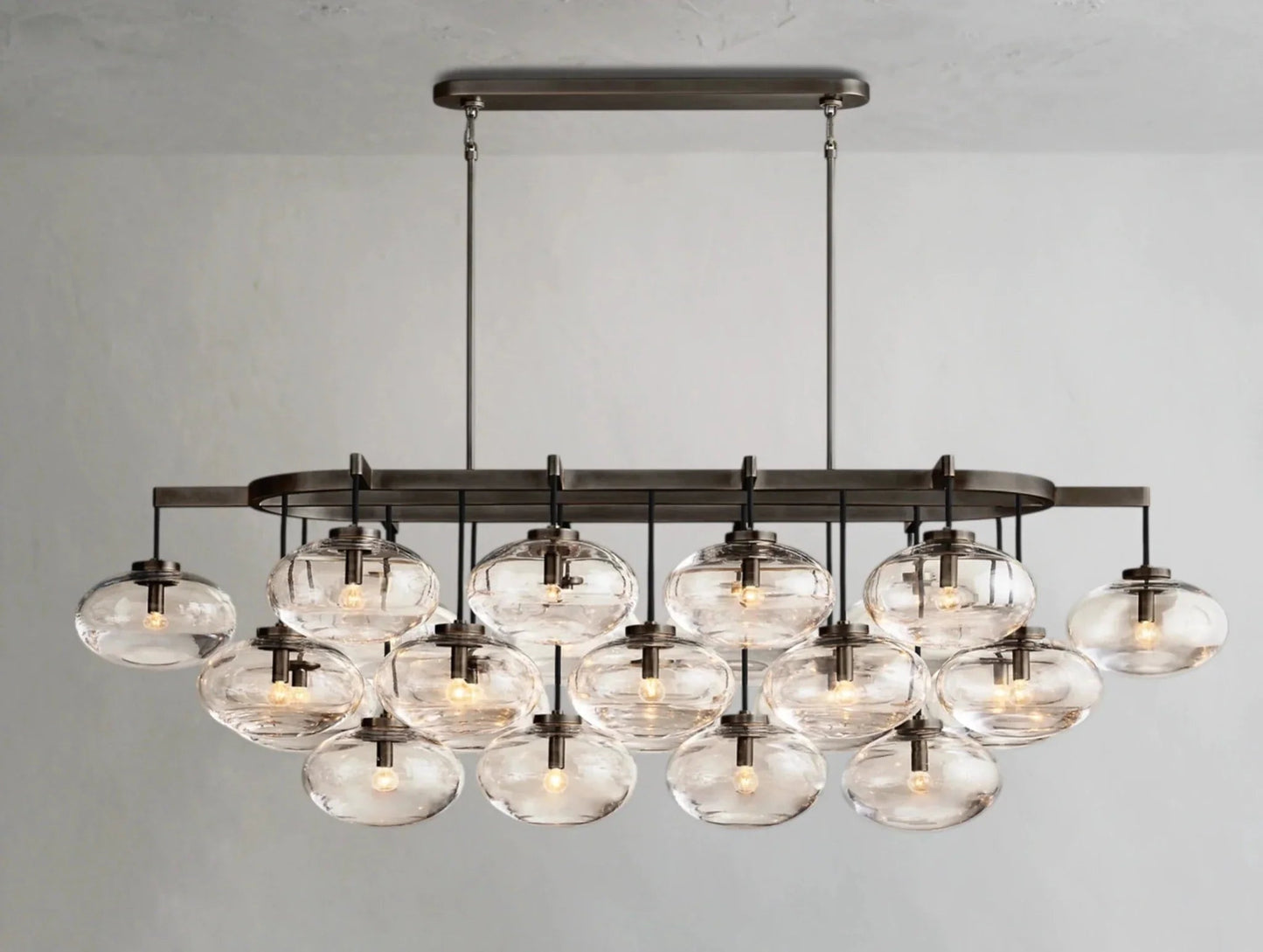 Cebret Glass Linear Chandelier - GILDLAMPS