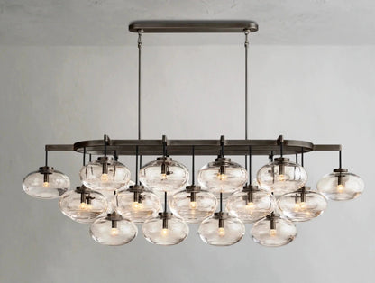 Cebret Glass Linear Chandelier - GILDLAMPS