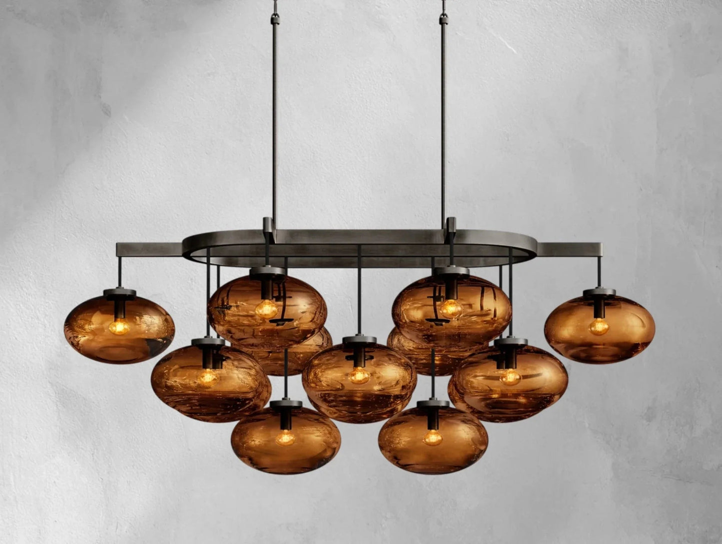 Cebret Glass Linear Chandelier - GILDLAMPS