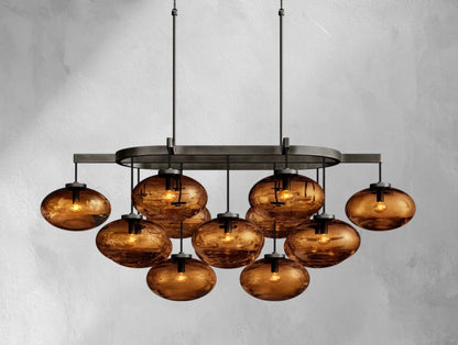 Cebret Glass Linear Chandelier - GILDLAMPS