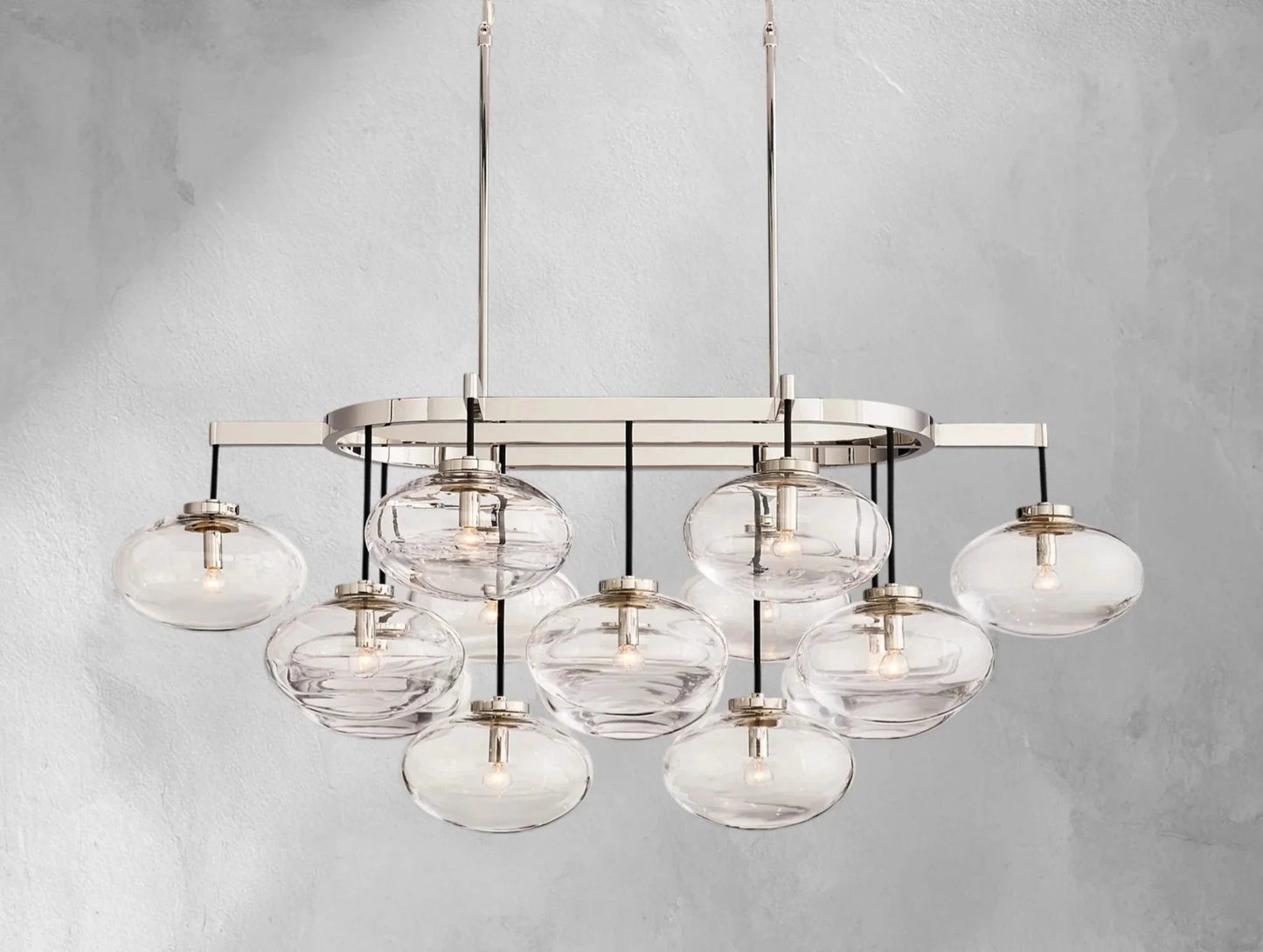 Cebret Glass Linear Chandelier - GILDLAMPS