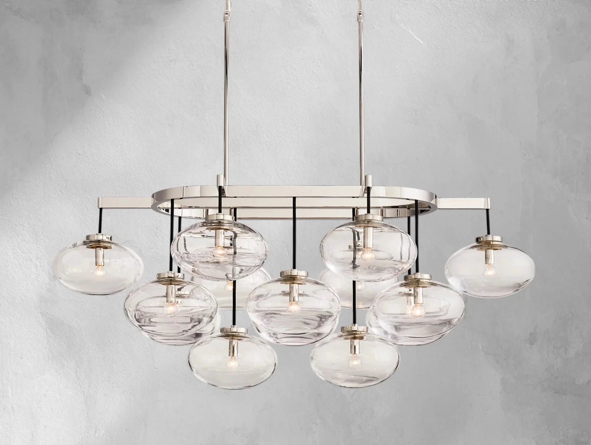 Cebret Glass Linear Chandelier - GILDLAMPS