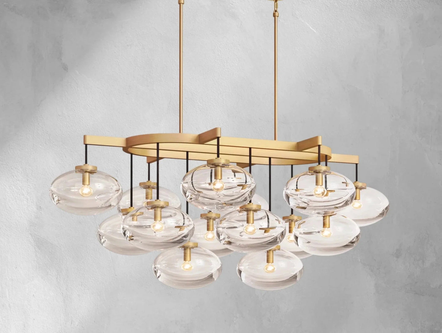 Cebret Glass Linear Chandelier - GILDLAMPS