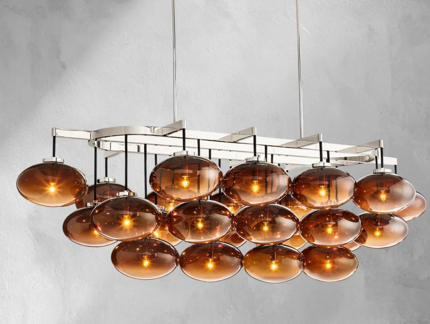 Cebret Glass Linear Chandelier - GILDLAMPS