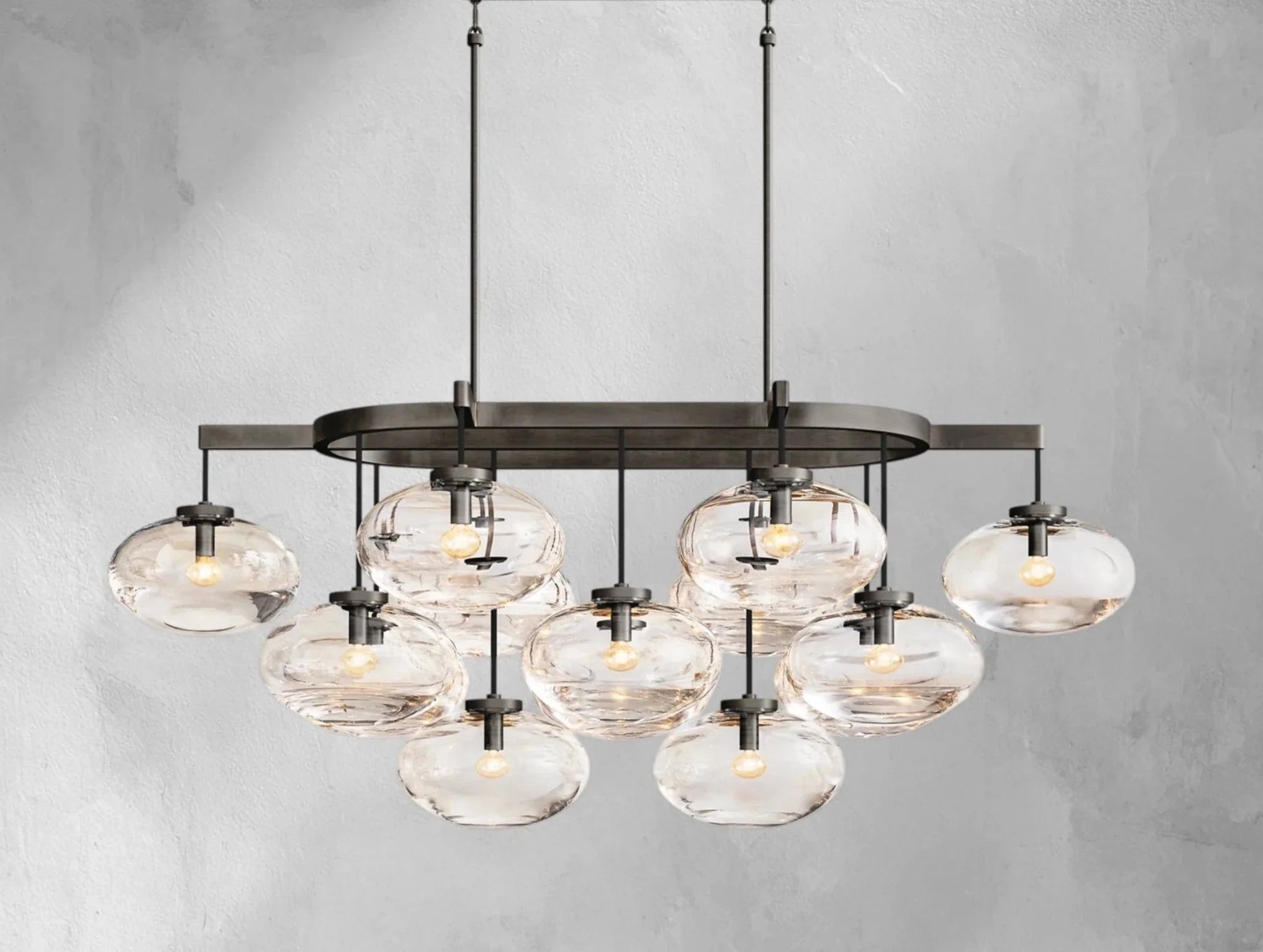 Cebret Glass Linear Chandelier - GILDLAMPS